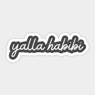 yalla habibi - white Sticker